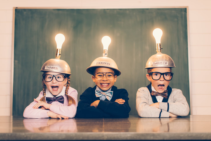 The Sales Den - kids thinking lightbulb image